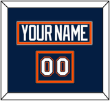New York Nameplate & Number (Shoulder) - Road Blue Jersey (1998-2007) - Double Mat 2
