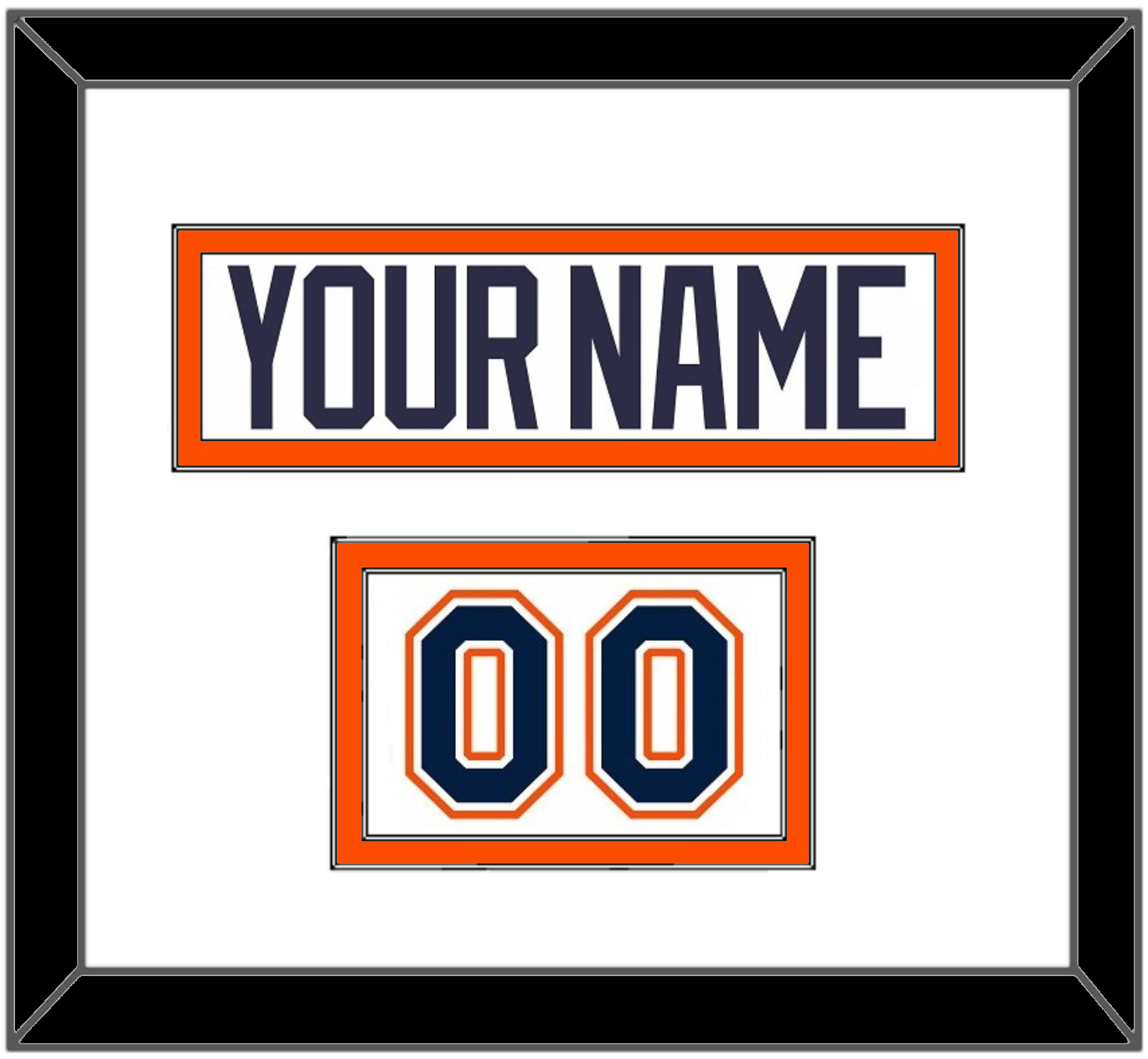 New York Nameplate & Number (Shoulder) - Home White Jersey (1998-2007) - Signature Tier 1