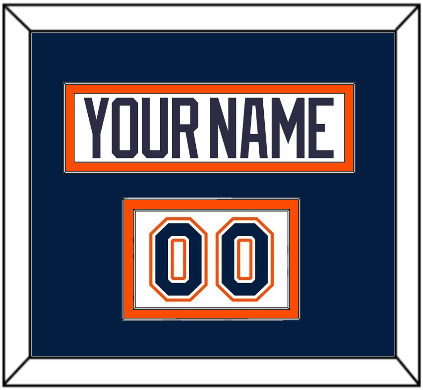 New York Nameplate & Number (Shoulder) - Home White Jersey (1998-2007) - Signature Tier 2