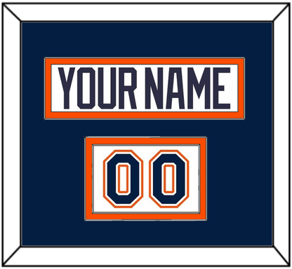 New York Nameplate & Number (Shoulder) - Home White Jersey (1998-2007) - Signature Tier 2