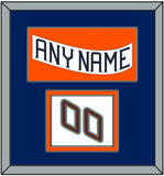 New York Nameplate & Number (Shoulder) - Home White (1995-1998) - Double Mat 2