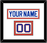 New York Nameplate & Number (Shoulder) - Home White (1984-1995) - Double Mat 1