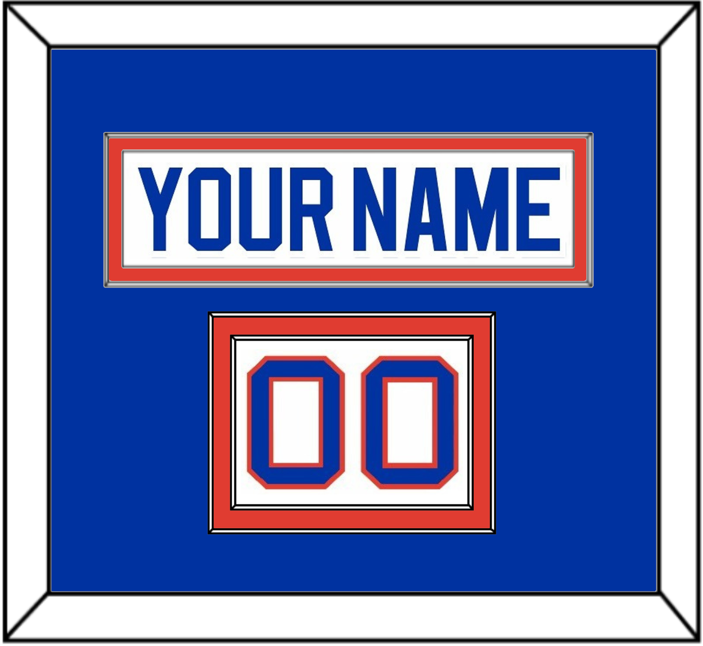 New York Nameplate & Number (Shoulder) - Home White (1984-1995) - Signature Tier 2
