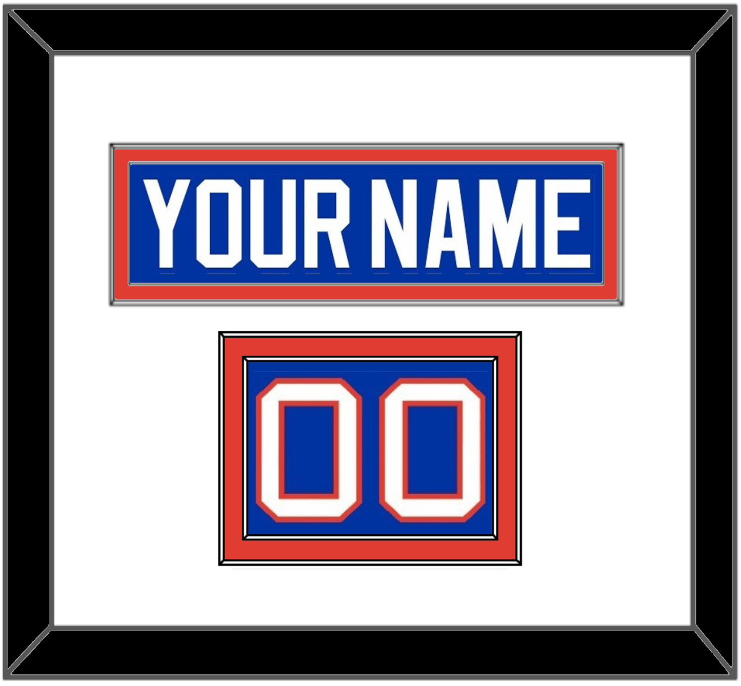 New York Nameplate & Number (Shoulder) - Road Blue (1984-1995) - Signature Tier 1