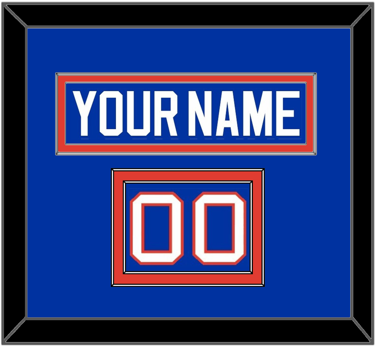 New York Nameplate & Number (Shoulder) - Road Blue (1984-1995) - Signature Tier 2