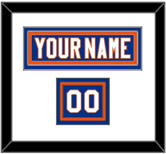 New York Nameplate & Number (Shoulder) - Home Blue - Triple Mat 1
