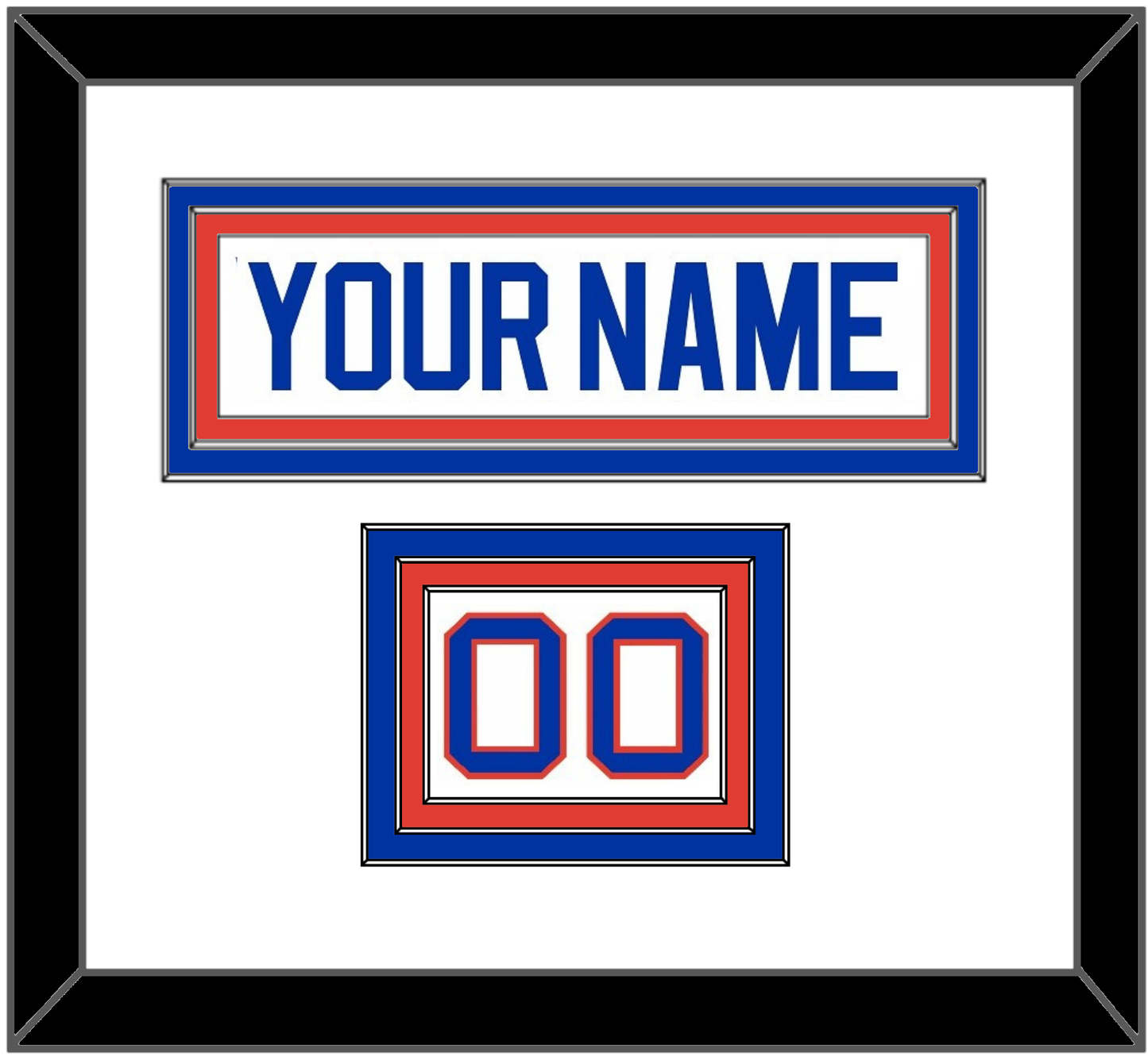 New York Nameplate & Number (Shoulder) - Home White (1984-1995) - Premier Tier 1