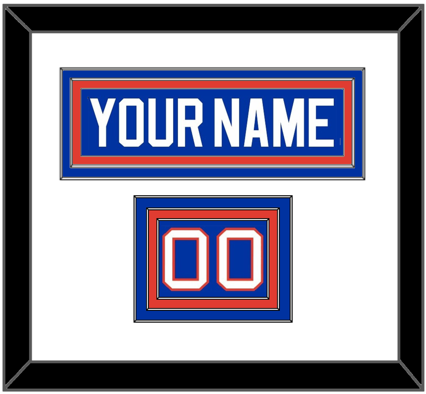 New York Nameplate & Number (Shoulder) - Road Blue (1984-1995) - Premier Tier 1