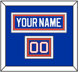 New York Nameplate & Number (Shoulder) - Road Blue (1984-1995) - Triple Mat 2