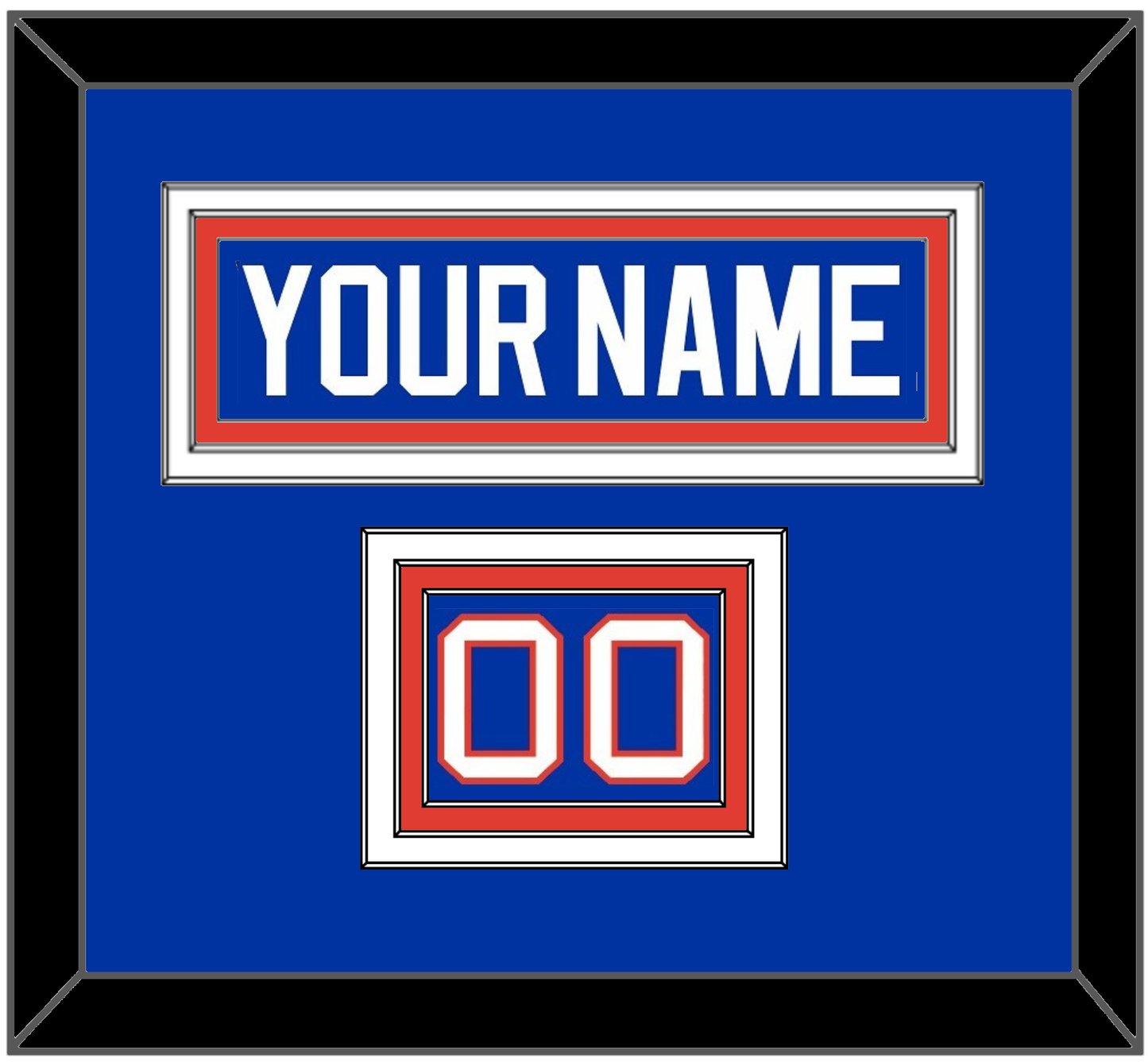 New York Nameplate & Number (Shoulder) - Road Blue (1984-1995) - Premier Tier 2