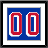 New York Number (Back) - Home Blue (2004-2017) - Single Mat 1