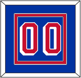 New York Number (Back) - Road Blue (1990-2004) - Double Mat 2