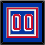 New York Number (Back) - Road Blue (1990-2004) - Triple Mat 2