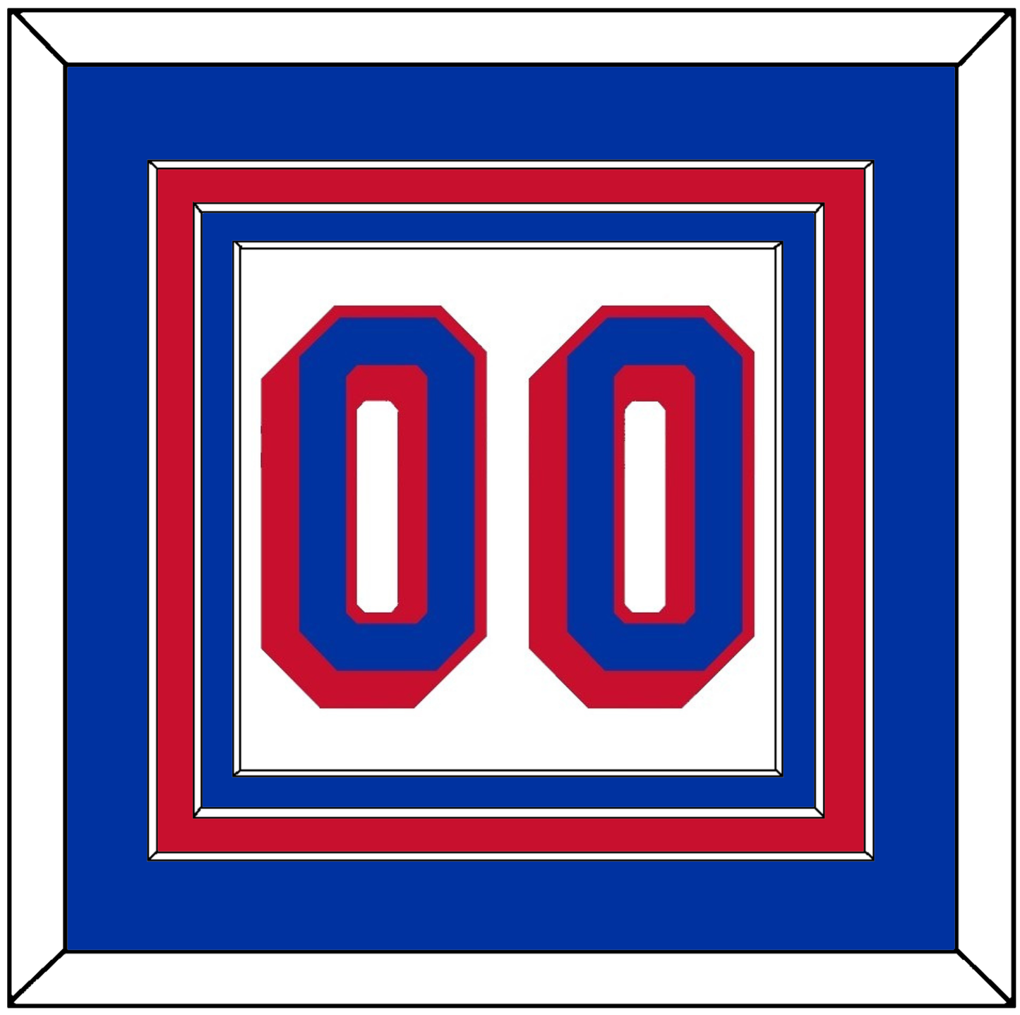 New York Number (Back) - Home White (1978-1990) - Premier Tier 2