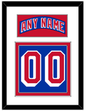 New York Nameplate & Number (Back) - Road Blue (1990-2004) - Double Mat 1