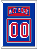 New York Nameplate & Number (Back) - Road Blue (1990-2004) - Double Mat 2