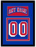 New York Nameplate & Number (Back) - Home Blue (2004-2017) - Double Mat 2