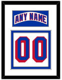 New York Nameplate & Number (Back) - Road White (2004-2017) - Double Mat 1