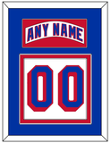 New York Nameplate & Number (Back) - Road White (2004-2017) - Double Mat 2
