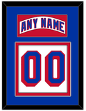 New York Nameplate & Number (Back) - Road White (2004-2017) - Double Mat 2