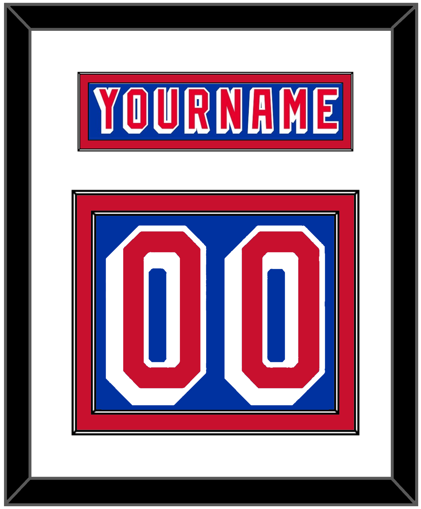 New York Nameplate & Number (Back) - Road Blue (1978-1990) - Signature Tier 1