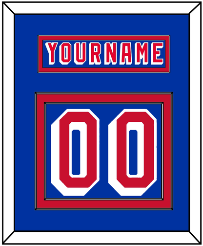 New York Nameplate & Number (Back) - Road Blue (1978-1990) - Signature Tier 2