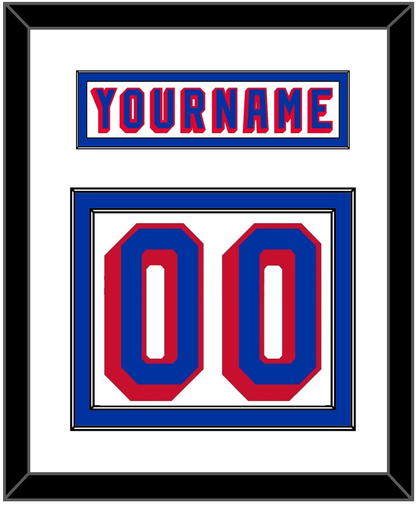 New York Nameplate & Number (Back) - Home White (1978-1990) - Signature Tier 1