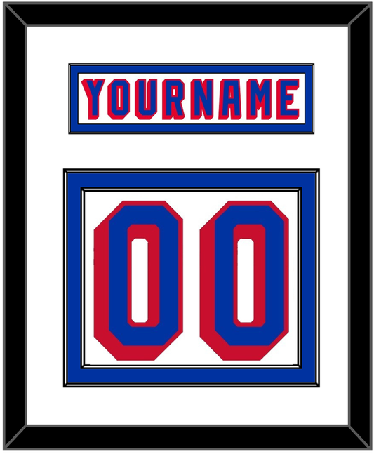 New York Nameplate & Number (Back) - Home White (1978-1990) - Signature Tier 1
