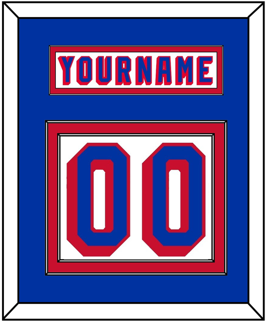 New York Nameplate & Number (Back) - Home White (1978-1990) - Signature Tier 2
