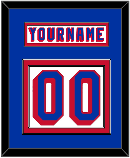 New York Nameplate & Number (Back) - Home White (1978-1990) - Signature Tier 2