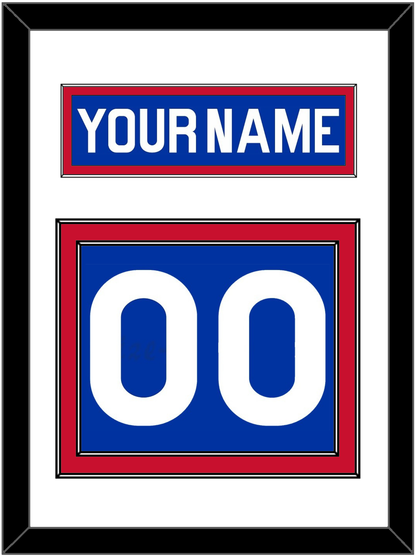 New York Nameplate & Number (Back) - Road Blue (1977-1978) - Signature Tier 1