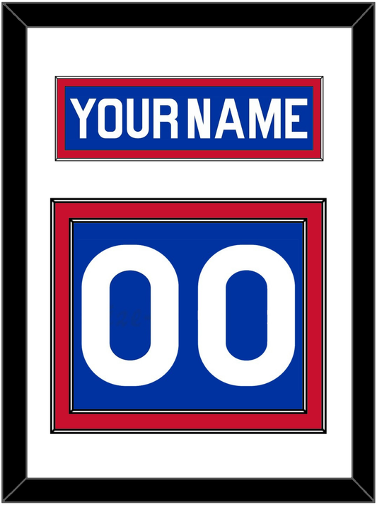 New York Nameplate & Number (Back) - Road Blue (1977-1978) - Signature Tier 1