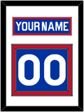 New York Nameplate & Number (Back) - Road Blue (1977-1978) - Double Mat 1