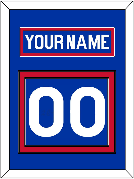 New York Nameplate & Number (Back) - Road Blue (1977-1978) - Signature Tier 2