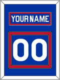 New York Nameplate & Number (Back) - Road Blue (1977-1978) - Double Mat 2