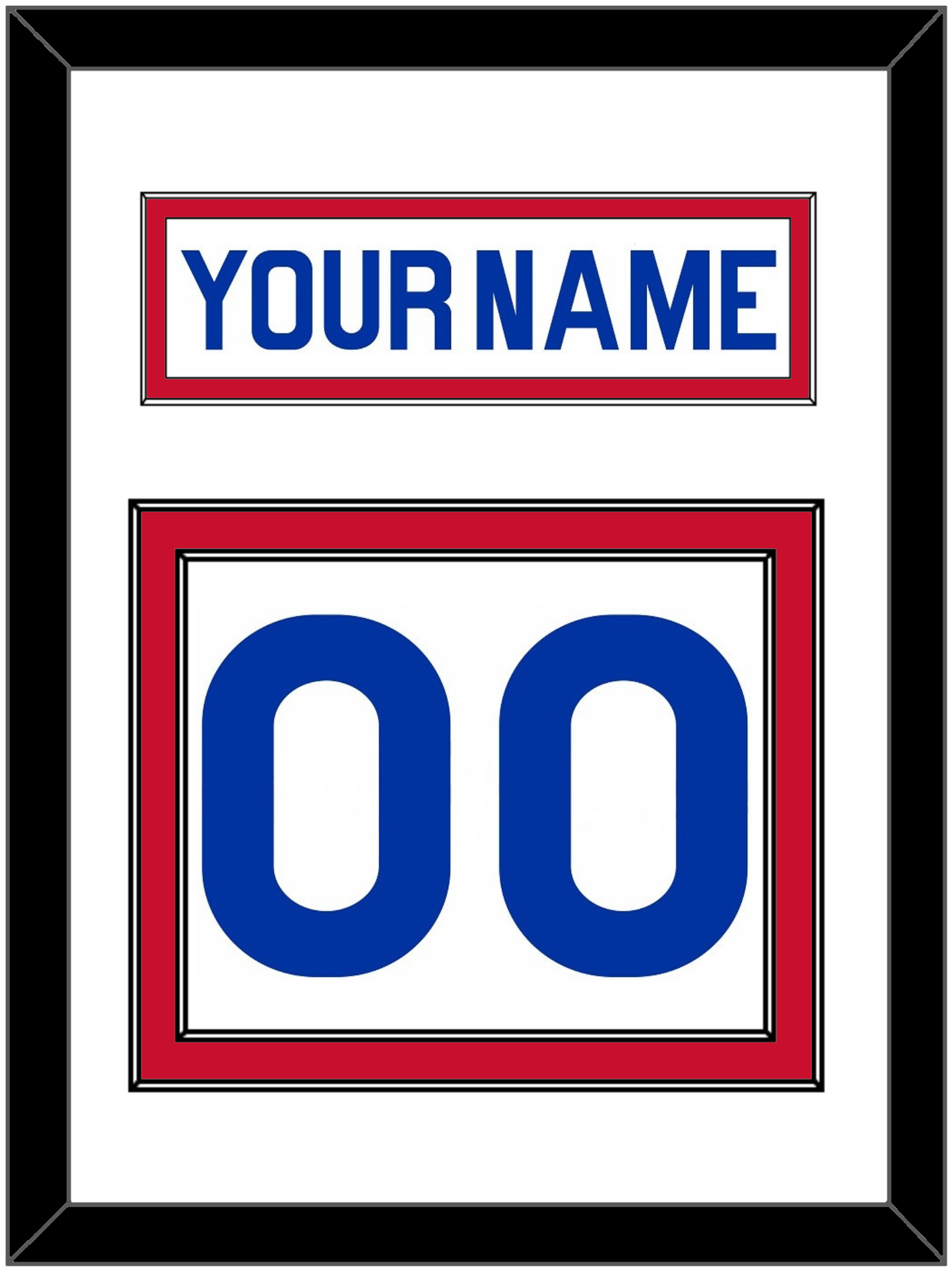 New York Nameplate & Number (Back) - Home White (1976-1978) - Signature Tier 1