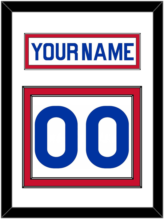 New York Nameplate & Number (Back) - Home White (1976-1978) - Signature Tier 1