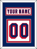 New York Nameplate & Number (Back) - Home White (1970-1976) - Double Mat 2