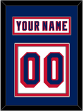 New York Nameplate & Number (Back) - Home White (1970-1976) - Double Mat 2