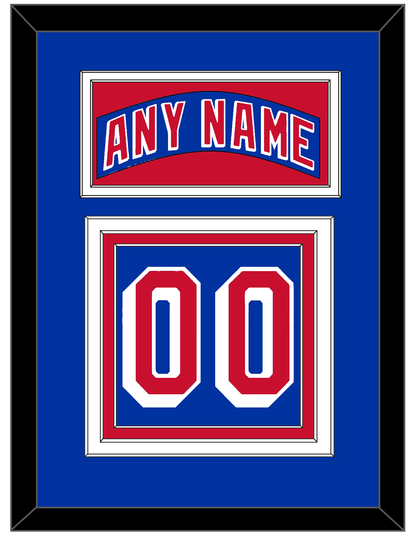 New York Nameplate & Number (Back) - Home Blue (2004-2017) - Premier Tier 2