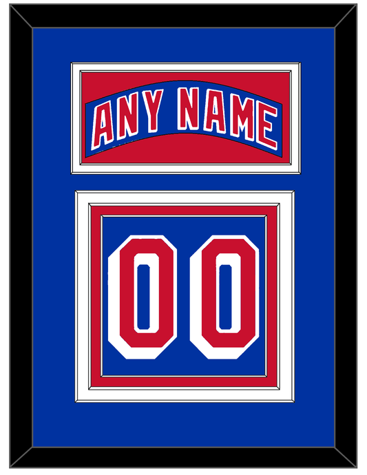 New York Nameplate & Number (Back) - Road Blue (1990-2004) - Premier Tier 2