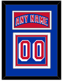 New York Nameplate & Number (Back) - Road Blue (1990-2004) - Triple Mat 2