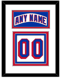 New York Nameplate & Number (Back) - Road White (2004-2017) - Triple Mat 1