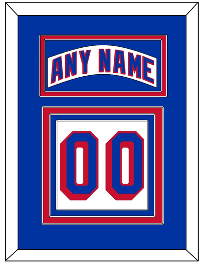 New York Nameplate & Number (Back) - Home White (1990-2004) - Premier Tier 2