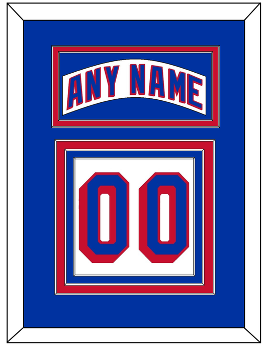 New York Nameplate & Number (Back) - Home White (1990-2004) - Premier Tier 2