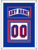 New York Nameplate & Number (Back) - Road White (2004-2017) - Triple Mat 2