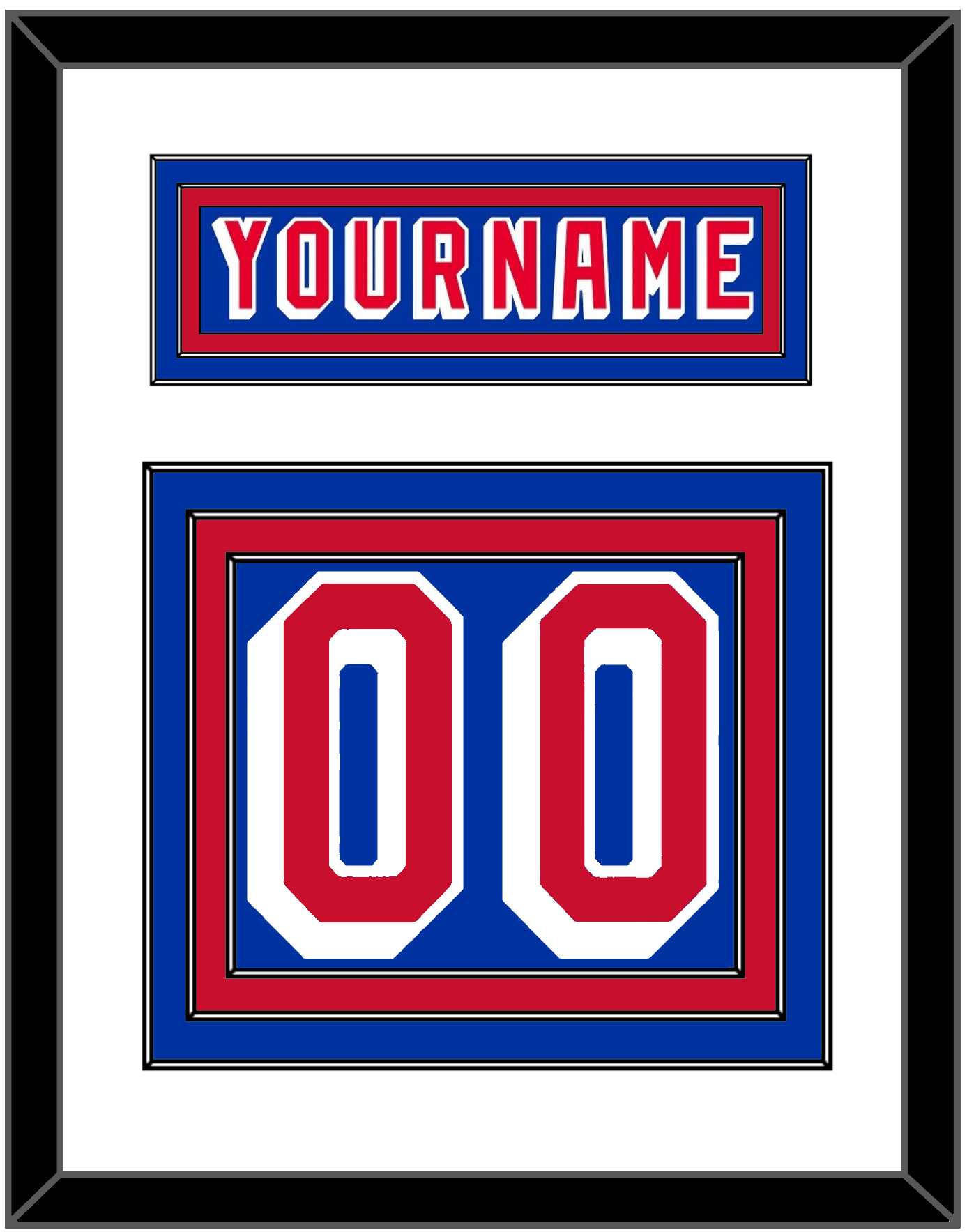 New York Nameplate & Number (Back) - Road Blue (1978-1990) - Premier Tier 1