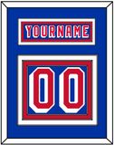New York Nameplate & Number (Back) - Road Blue (1978-1990) - Triple Mat 2