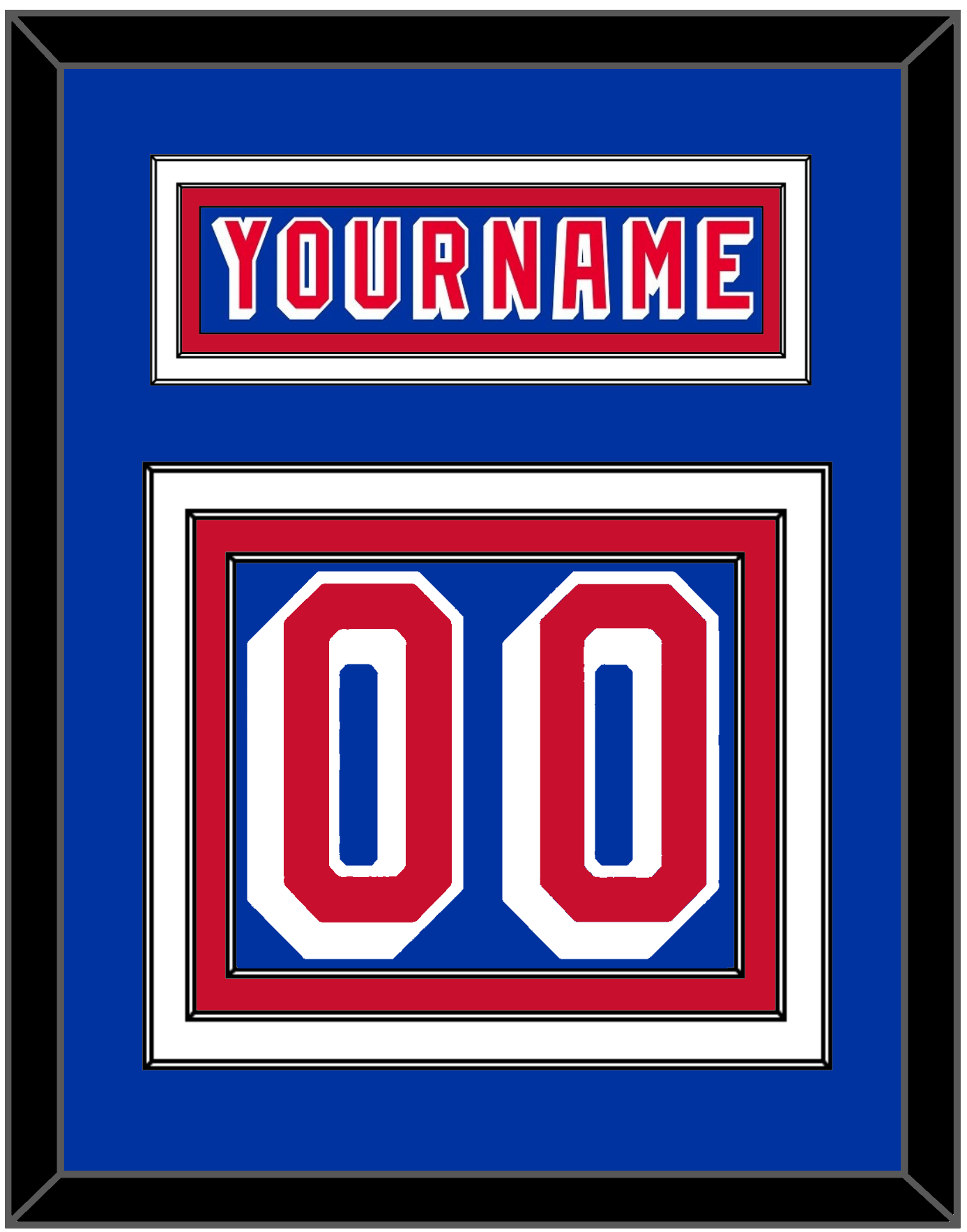 New York Nameplate & Number (Back) - Road Blue (1978-1990) - Premier Tier 2