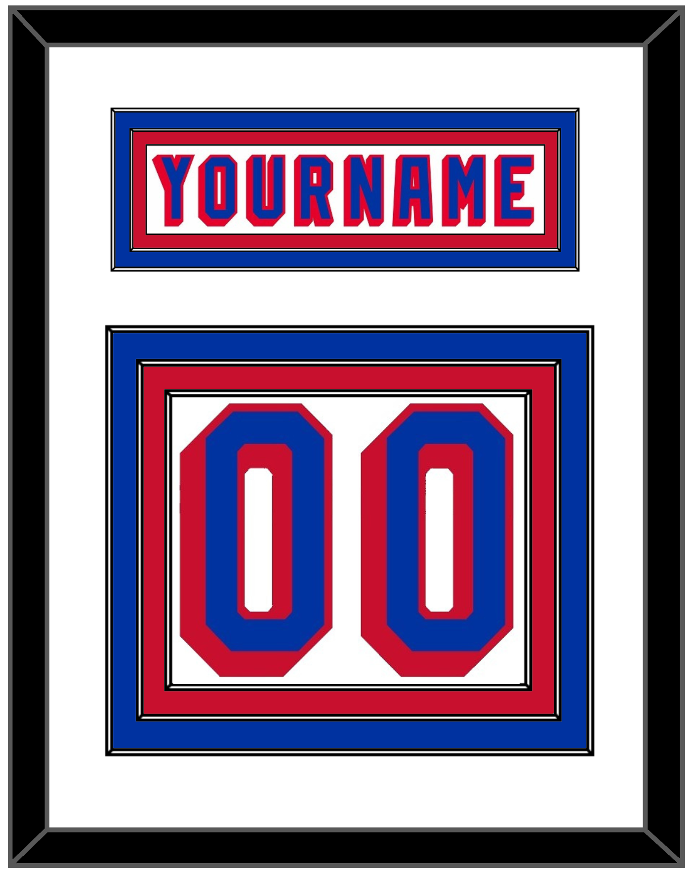 New York Nameplate & Number (Back) - Home White (1978-1990) - Premier Tier 1